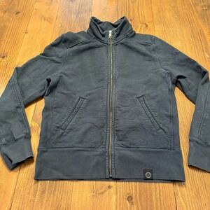 American‎ Giant USA Cotton MOTO Full Zip Fitted Jacket Men's Medium Blue